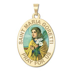 Saint Maria Goretti - Oval Color Religious Medal