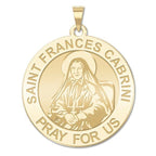 Saint Frances Cabrini Round Religious Medal