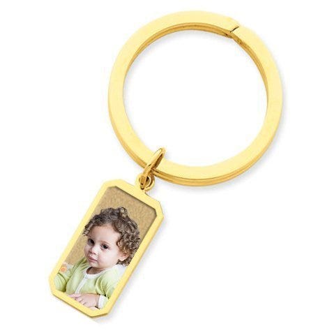 Photo Engraved Rectangle Key Chain