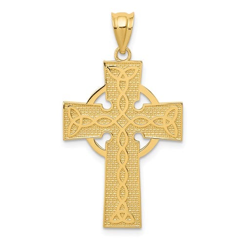 14K Irish Cross Pendant