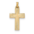 Brushed And Polished Latin Cross Pendant