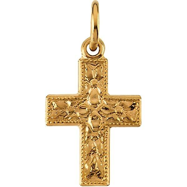 14K Yellow Gold Small Cross Pendant