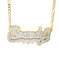 Diamond Cut Script Name Necklace with Included Chain