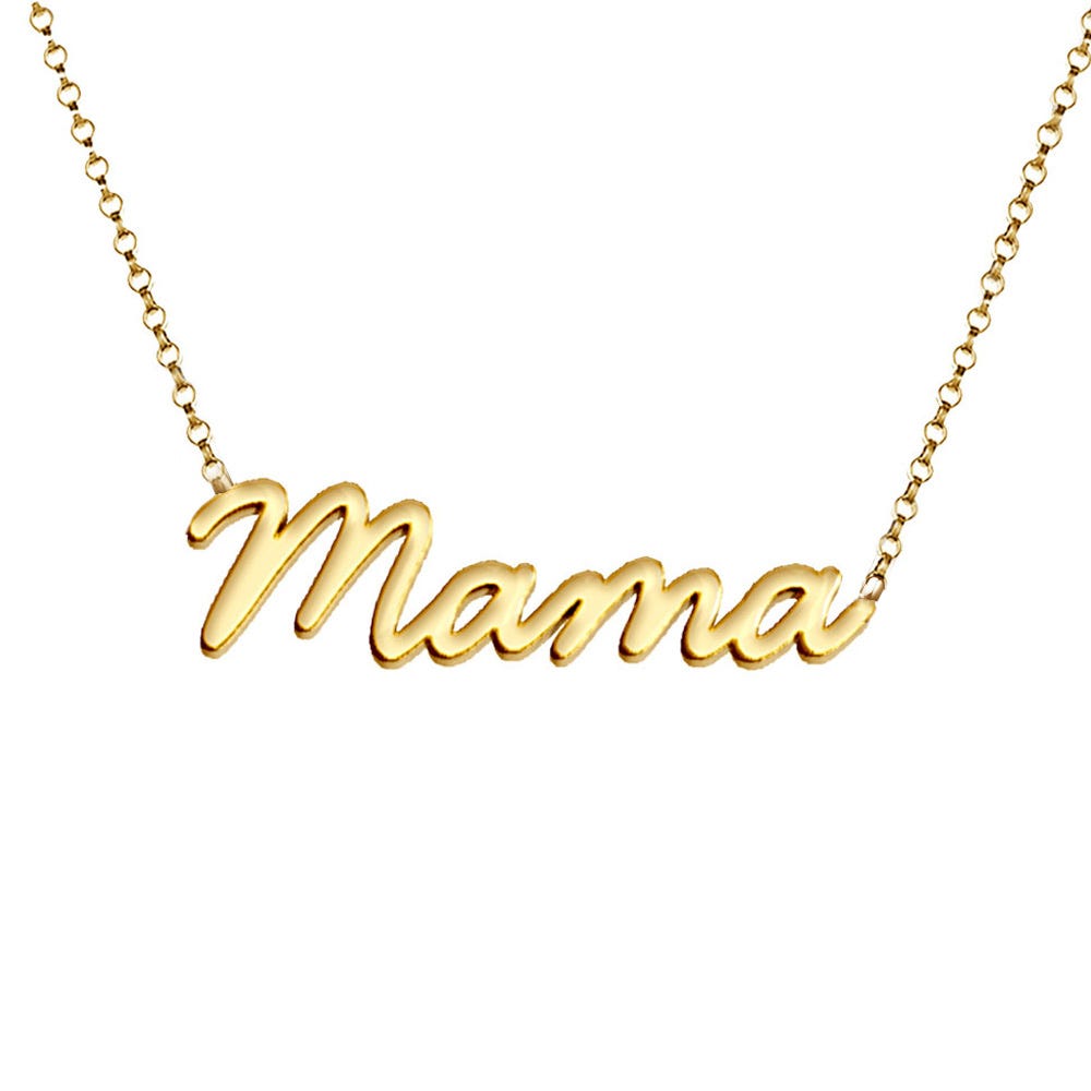 Custom Mother Polished Name Necklace