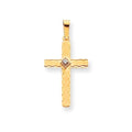 14K Diamond Cross Pendant