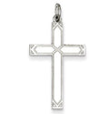 Laser-Cut Sterling Silver Cross Pendant