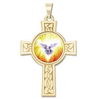 Holy Spirit Cross Religious Medal "Color
