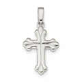 Polished Rounded Flared Cross Pendant