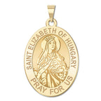 Saint Elizabeth Of Hungary Oval Religious Medal