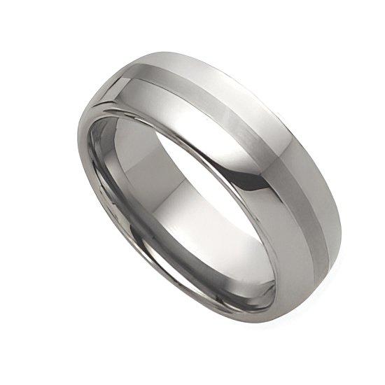Tungsten Approx. 0.31 Inch Brushed and Polished Wedding Band