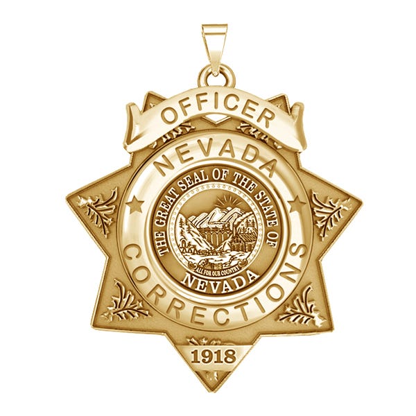Personalized Nevada Corrections Badge with Your Number