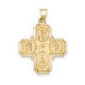 14K Gold Four-Way Medal Pendant