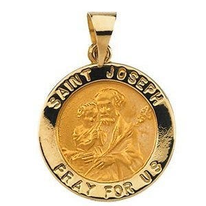 Saint Joseph Hollow Round Religious Medal