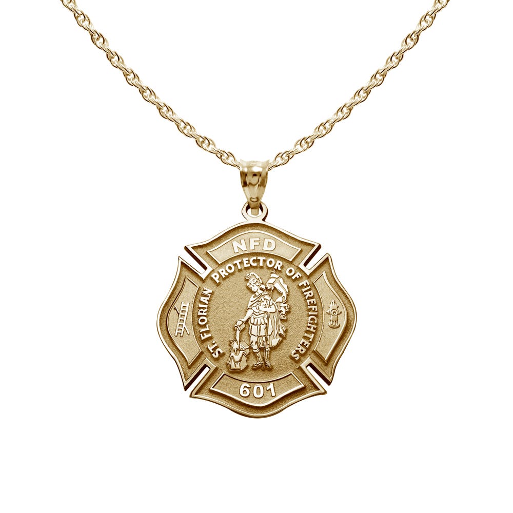 Customized Saint Florian Badge Religious Medal