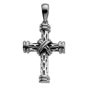 14K Yellow Gold Wrapped Center Cross Pendant