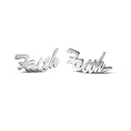 Pair of Script Faith Earrings
