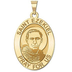 Saint Ezekiel Religious Oval Medal