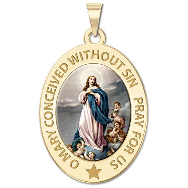 Immaculate Conception Religious Medal "Color