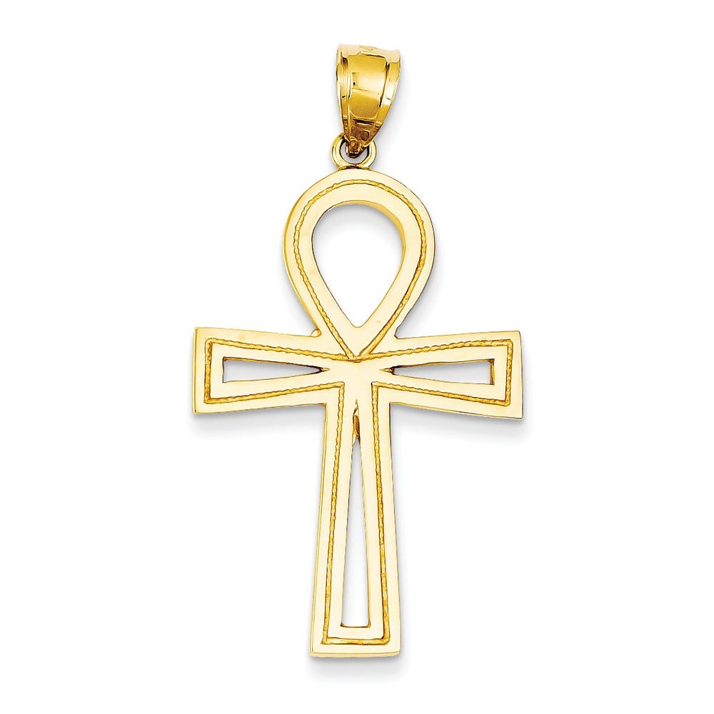 14K Ankh Cross Pendant