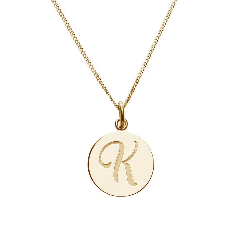 Round Disc Name Pendant