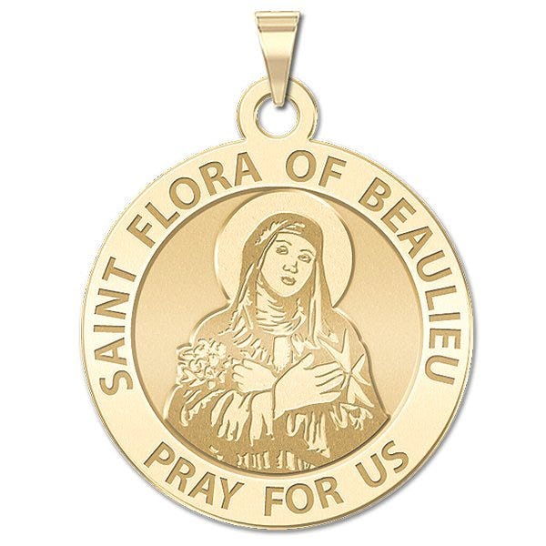 Saint Flora Of Beaulieu Round Religious Medal