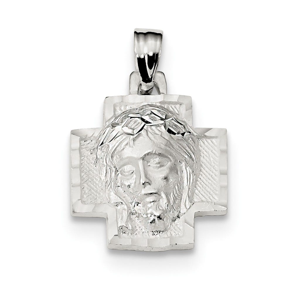 D/C Satin & Polished Ecce Homo Medal Pendant