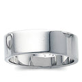 14K White Gold Approx. 0.24 Inch Flat Wedding Band