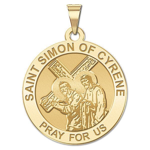 Saint Simon Of Cyrene Religious Medal