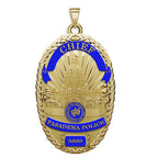 Personalized Pasadena California Sheriff Badge with Rank, Number & Dept.