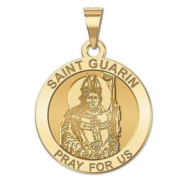 Saint Guarin Round Religious Medal