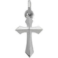 14K White Gold Pointed-Arm Cross Pendant