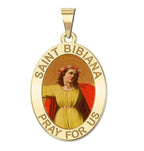 Saint Bibiana Round Religious Medal Color