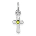 Sterling Silver Child's Preciosa Crystal Cross Pendant