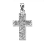 Custom Fingerprint Cross Charm or Pendant
