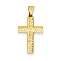 14K Reversible Cross Pendant