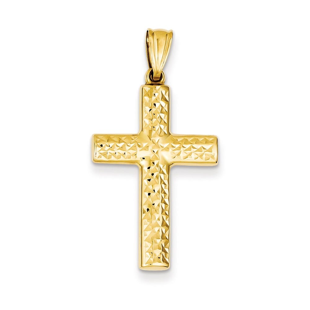 14K Reversible Cross Pendant