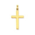 14K Yellow Gold Hollow Cross Pendant