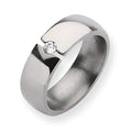 Titanium Approx. 0.28 Inch Diamond Polished Wedding Band