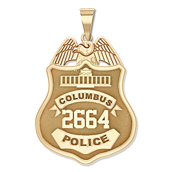 Personalized Columbus Ohio Badge with Your Number