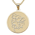 Mother with Daughter and Two Sons - Round Pendant