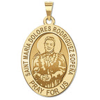 Saint Maria Dolores Rodriguez Sopena - Oval Religious Medal