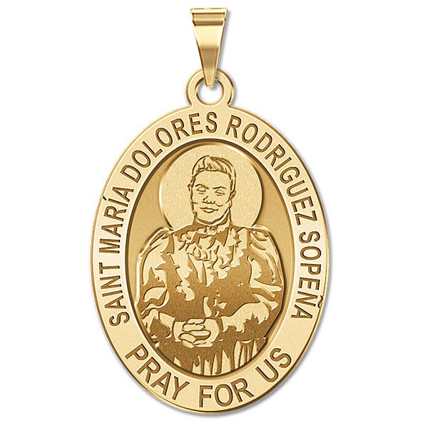 Saint Maria Dolores Rodriguez Sopena - Oval Religious Medal