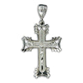 Crucifix Cross Pendant In Silver Or Steel