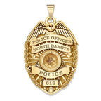 Personalized North Dakota Police Badge with Your Rank, Number & Department