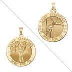 Pole Vault - Saint Sebastian Doubledside Sports Religious Medal