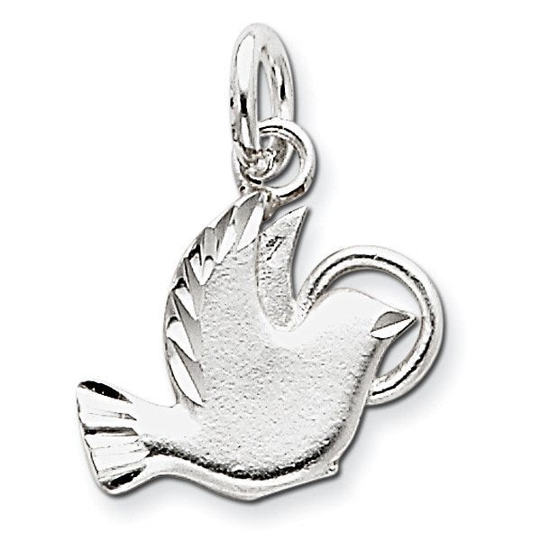 Sterling Silver Holy Spirit Charm | PicturesOnGold.com