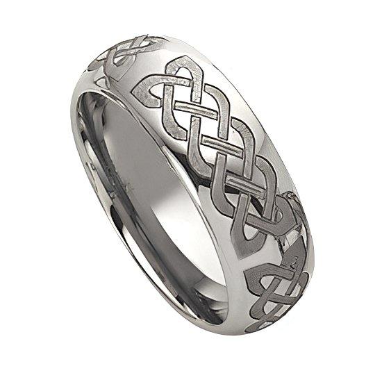 Tungsten Approx. 0.31 Inch Laser Design Wedding Band