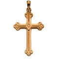 Beaded Border Cross Pendant