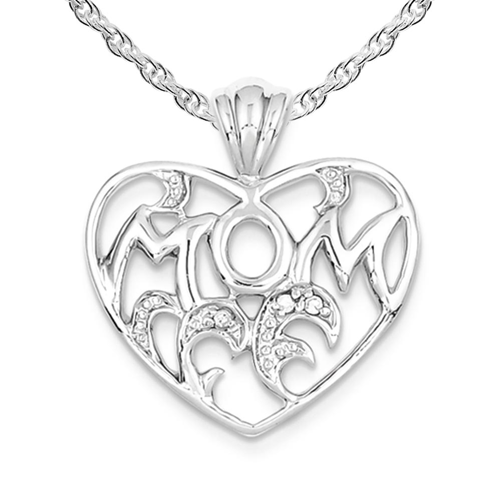 Sterling Silver Mom Charm