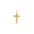 14K Yellow Gold Laser Designed Cross Pendant